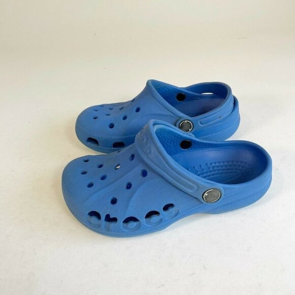 Crocs Youth Baya Classic Clog Blue Size 12/13 Waterproof Comfort Outdoor Sandal - Picture 3 of 7